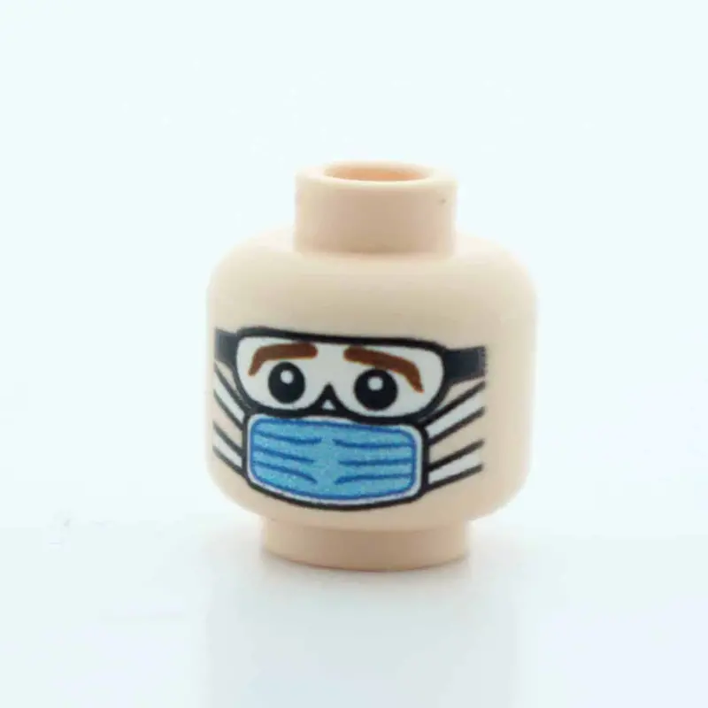 Blue Surgical Mask - Goggles - Male - Lt Flesh 1