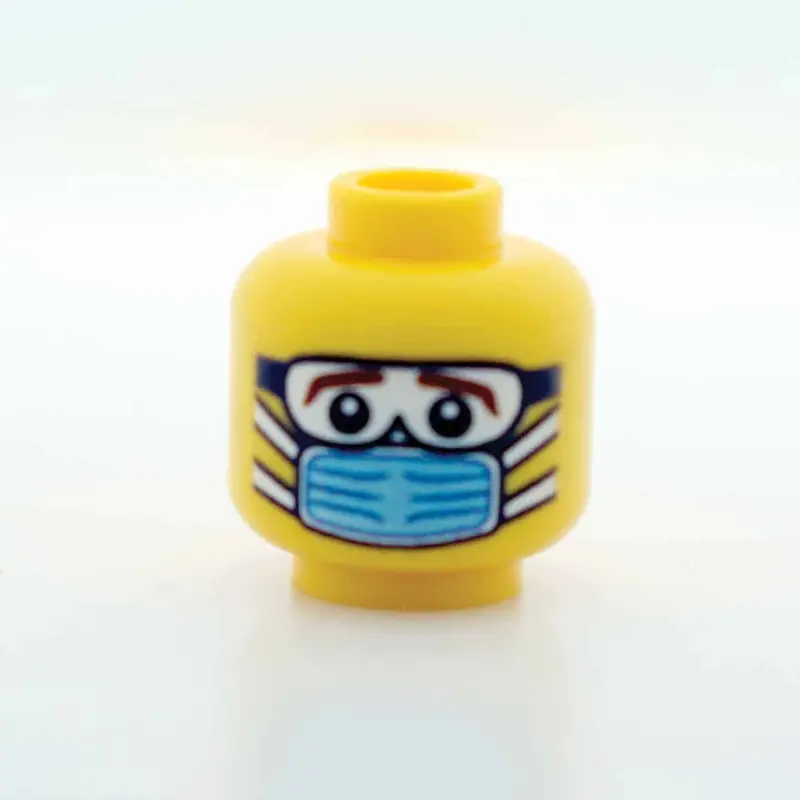Blue Surgical Mask - Goggles - Male - Yellow 1