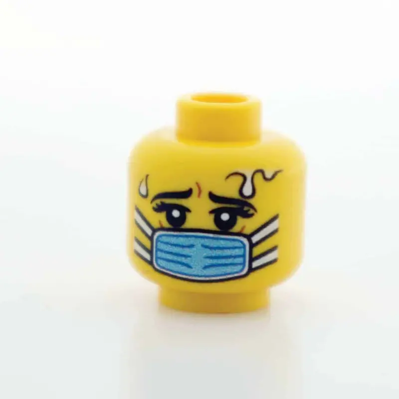 Blue Surgical Mask - Scared - Female - Yellow - 26 1