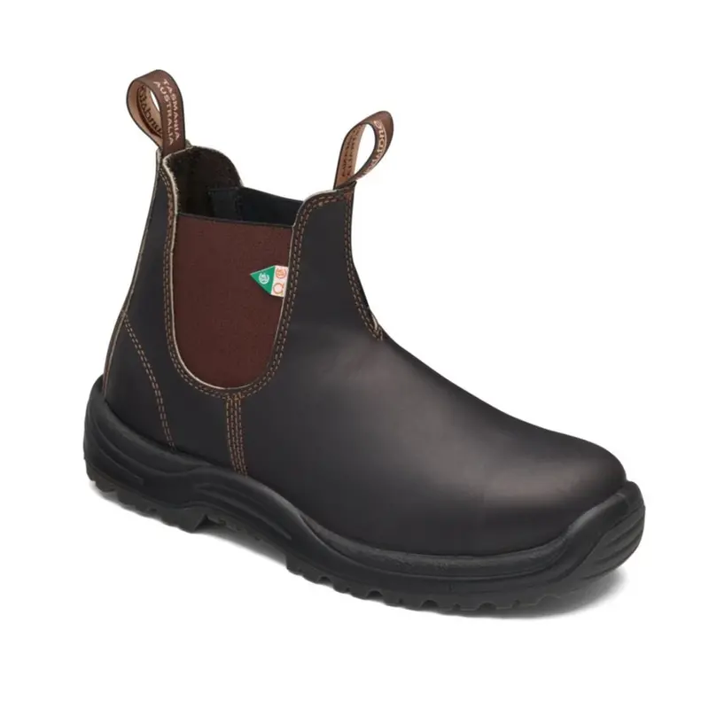 Blundstone 162 Brown Unisex Slip-On Steel Toe Work & Safety Boot 1
