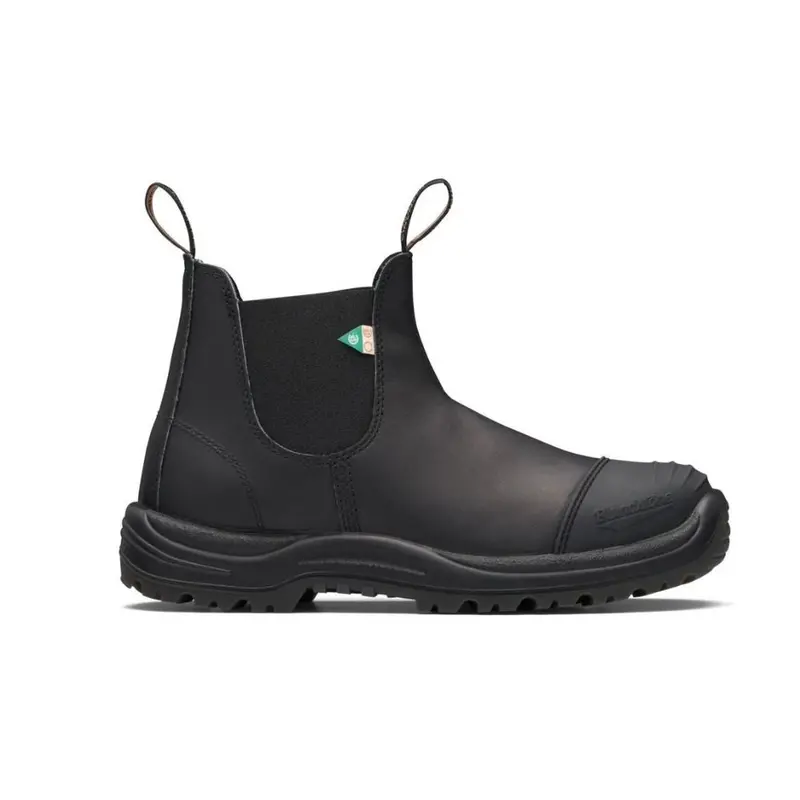 Blundstone 168 Unisex Slip-On Steel Toe Work & Safety Boot With Rubber Toe Cap - Black 3