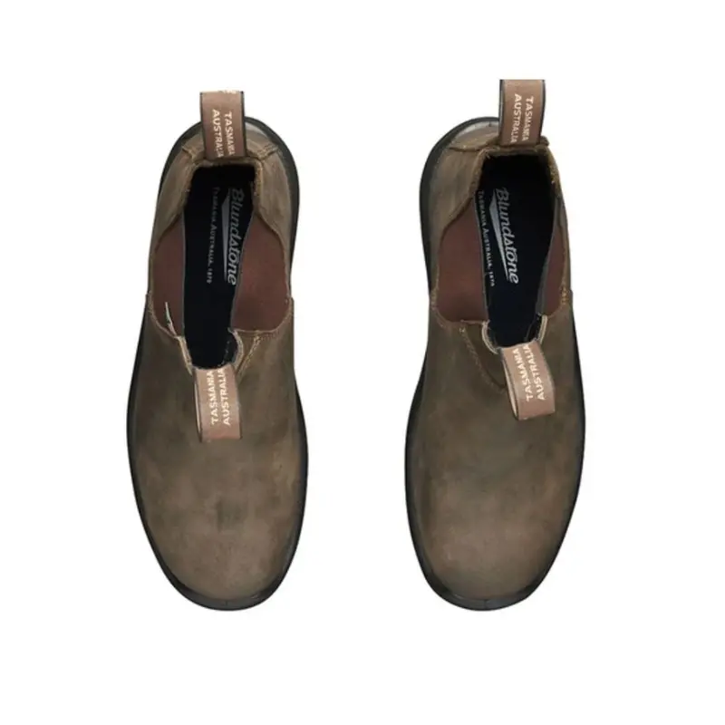 Blundstone 180 Waxy Rustic Brown Unisex Slip-On Steel Toe Work & Safety Boot 5