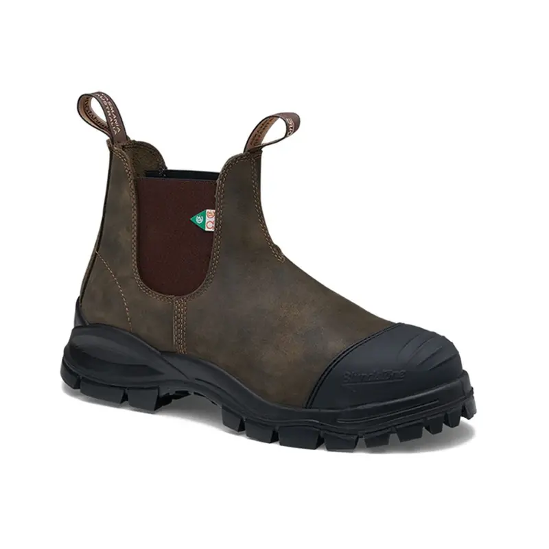 Blundstone 962 Xfr Unisex Slip-On Steel Toe Work And Safety Boot - Rustic Brown 1