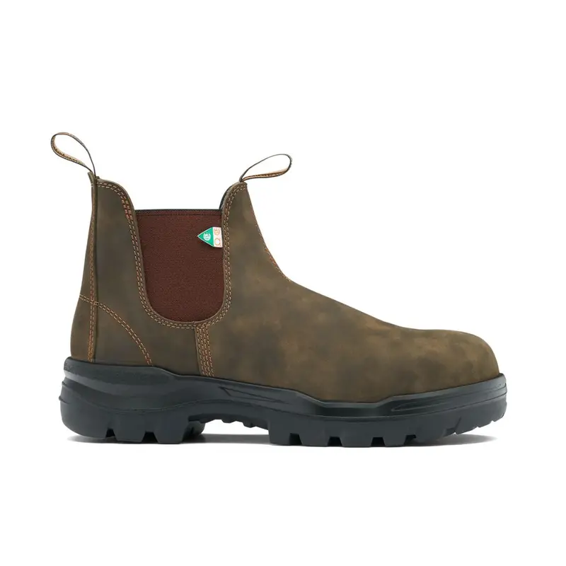 Blundstone Rotoflex 8302 Unisex Slip-On Composite Toe Work Safety Boot - Rustic Brown 2