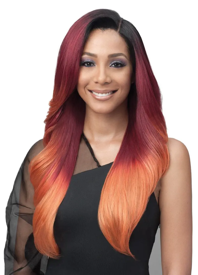 Bobbi Boss Human Hair Blend 13X7 Glueless Frontal Lace Wig Mblf001 Alivia 8