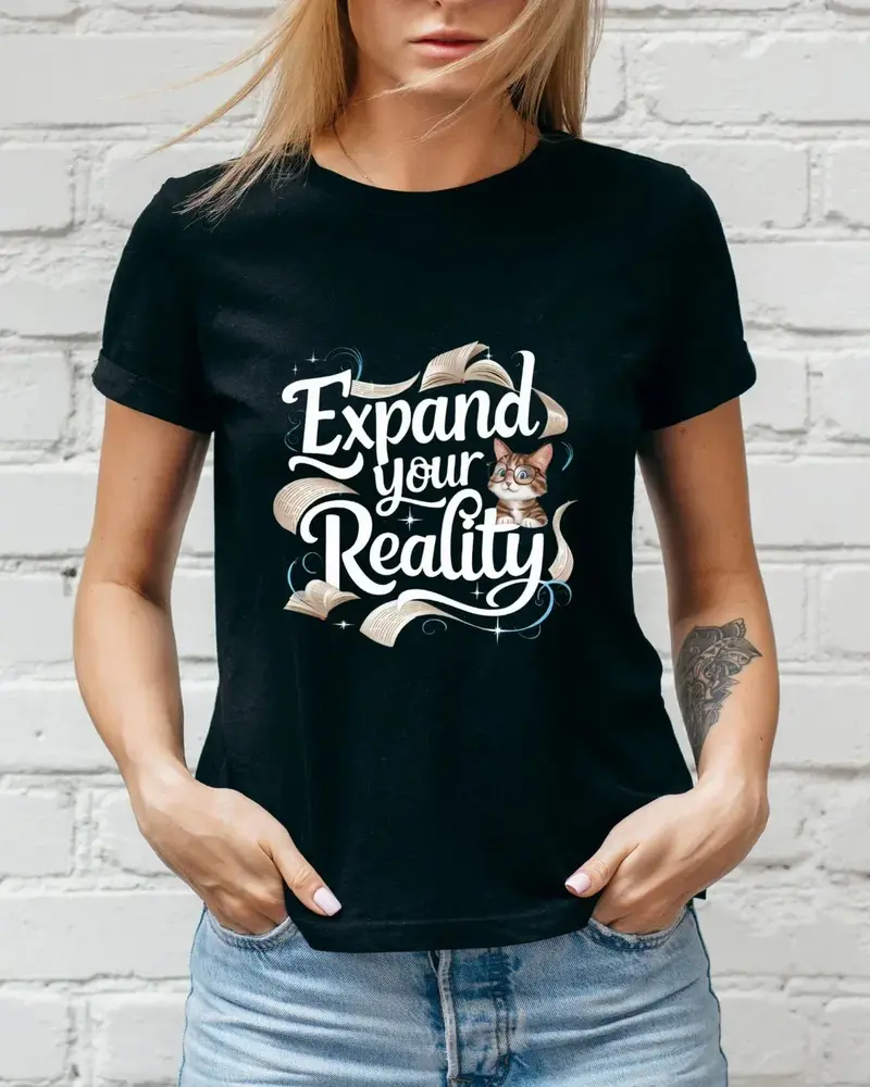 Book Lovers Expand The Reality Cotton T-Shirt 3