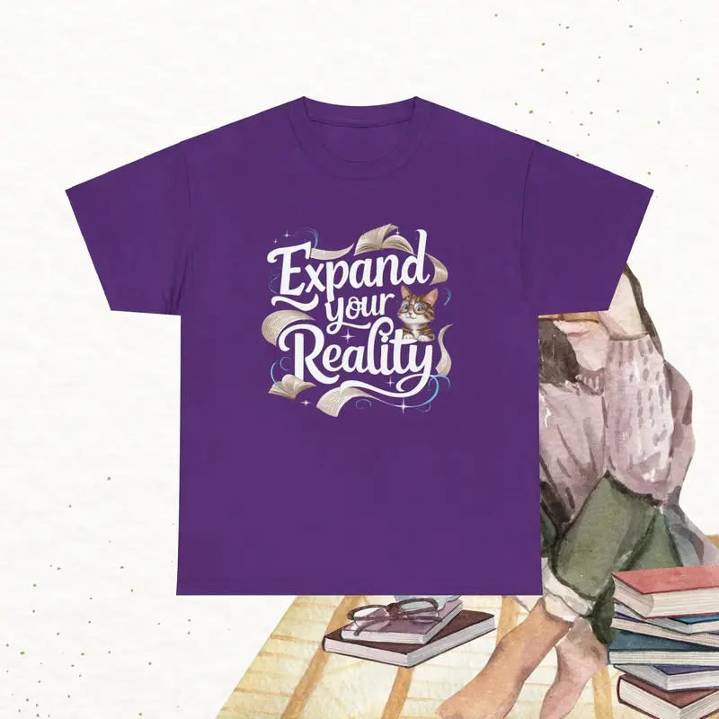 Book Lovers Expand The Reality Cotton T-Shirt 7