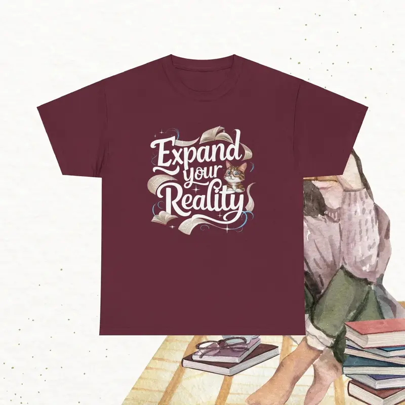 Book Lovers Expand The Reality Cotton T-Shirt 8
