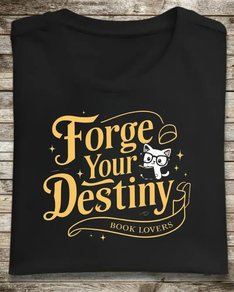 Book Lovers Forge Your Destiny Cotton Tshirt 1