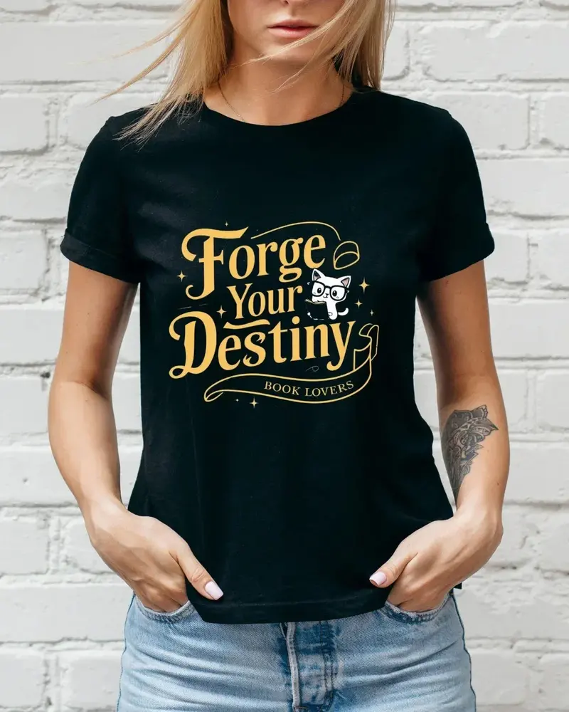 Book Lovers Forge Your Destiny Cotton Tshirt 3