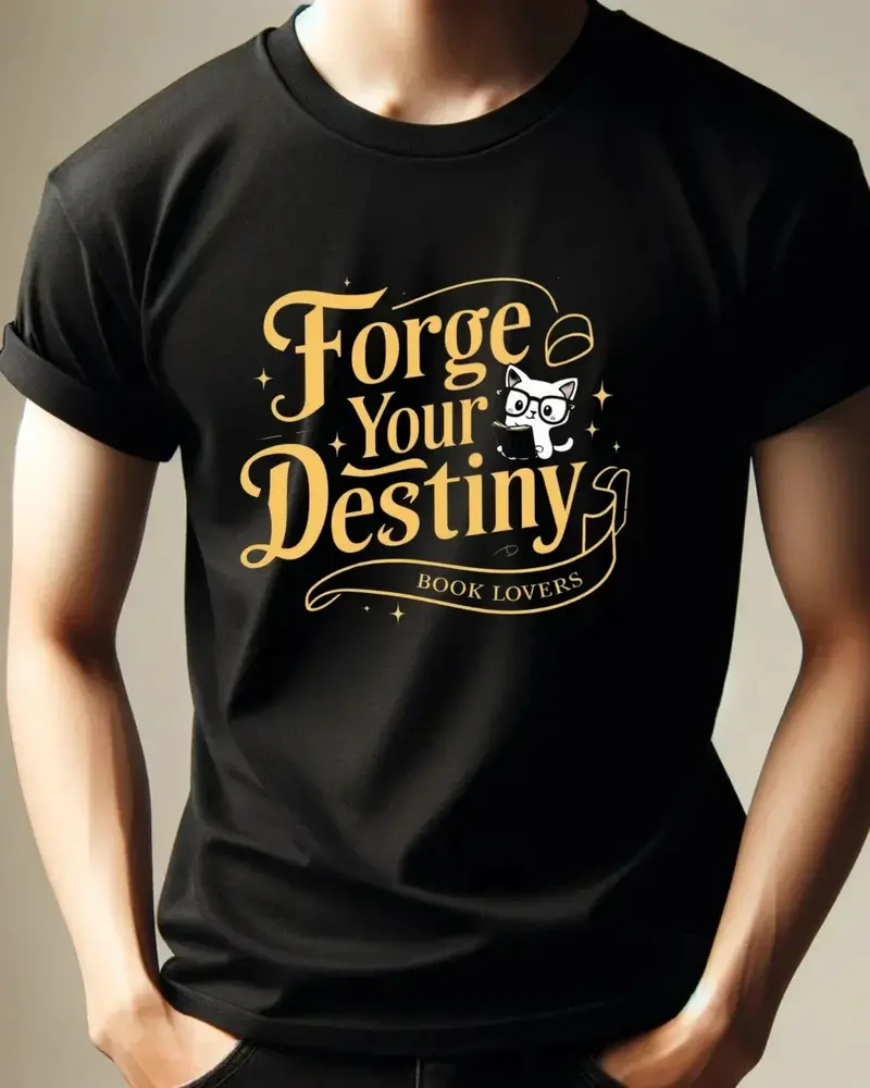 Book Lovers Forge Your Destiny Cotton Tshirt 4