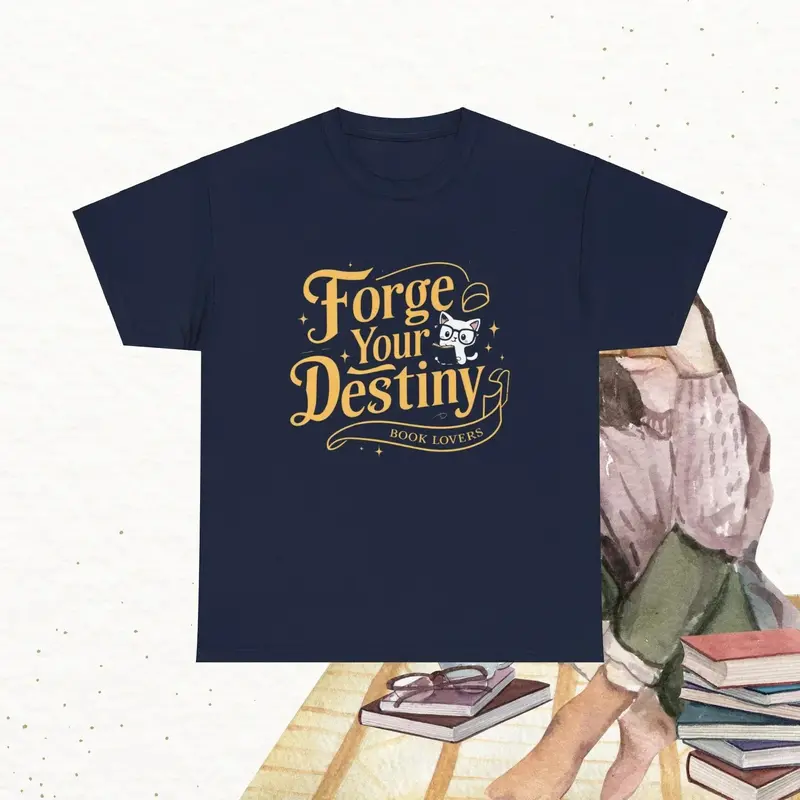 Book Lovers Forge Your Destiny Cotton Tshirt 6