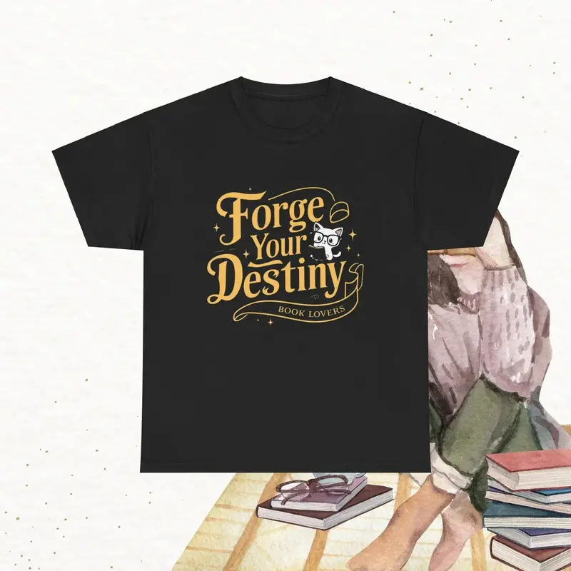 Book Lovers Forge Your Destiny Cotton Tshirt 7