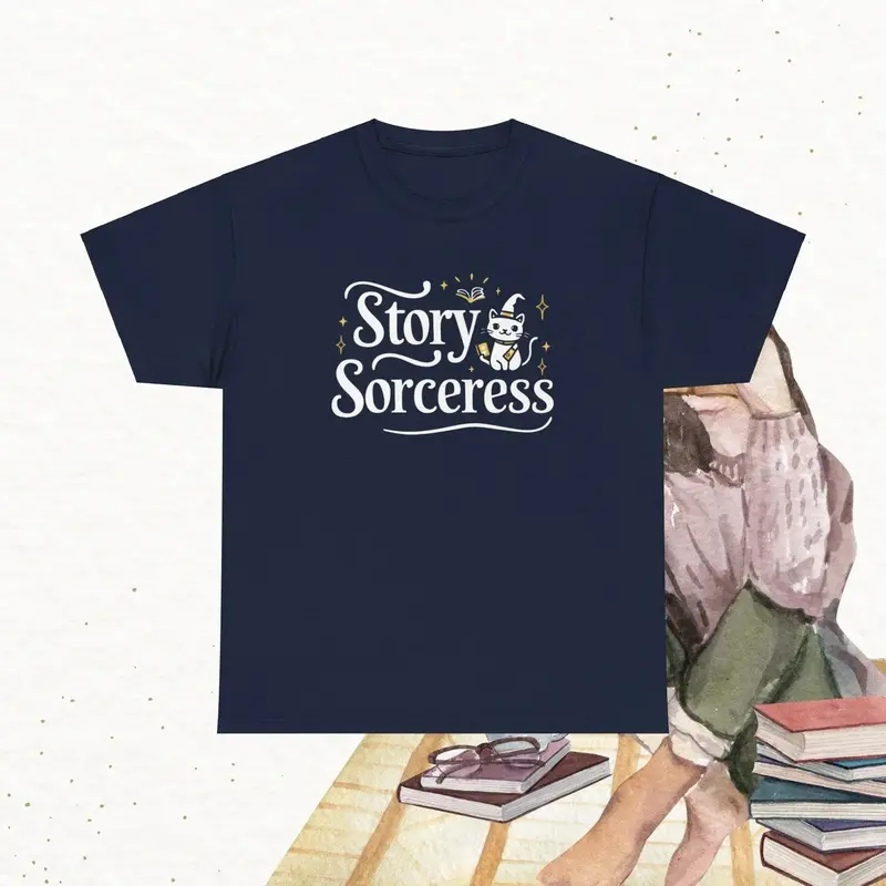 Book Lovers Story Sorcerers Cotton T-Shirt 6