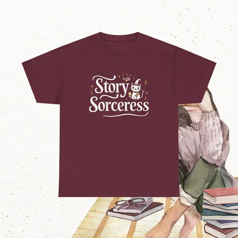 Book Lovers Story Sorcerers Cotton T-Shirt 8