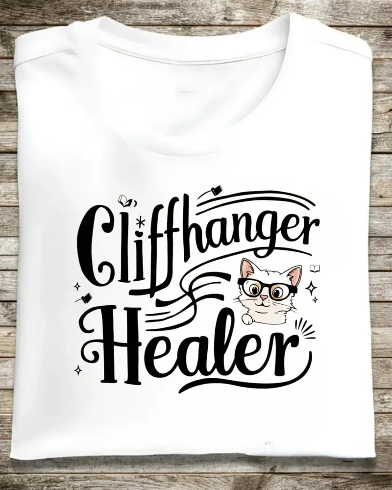 Book Lovers T-Shirt Cliffhanger Healer Cotton Tshirt 1