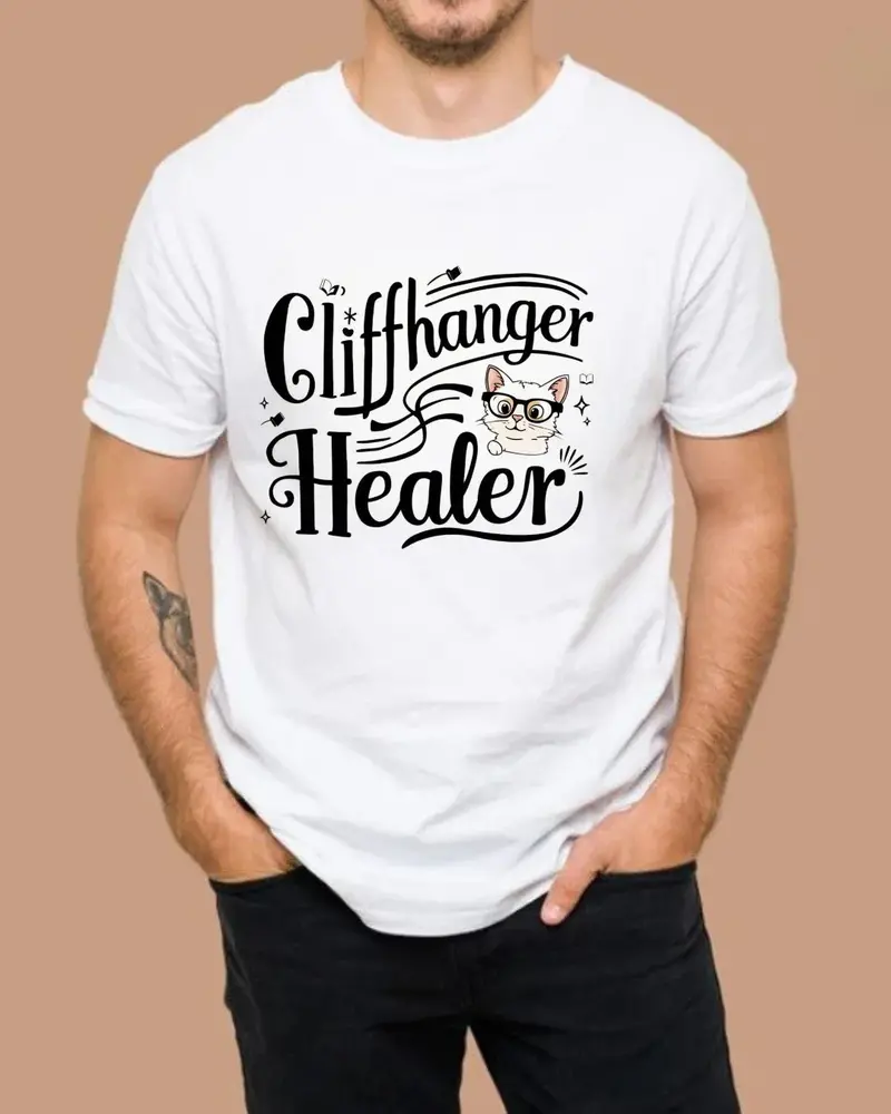 Book Lovers T-Shirt Cliffhanger Healer Cotton Tshirt 4