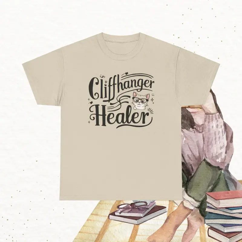 Book Lovers T-Shirt Cliffhanger Healer Cotton Tshirt 8