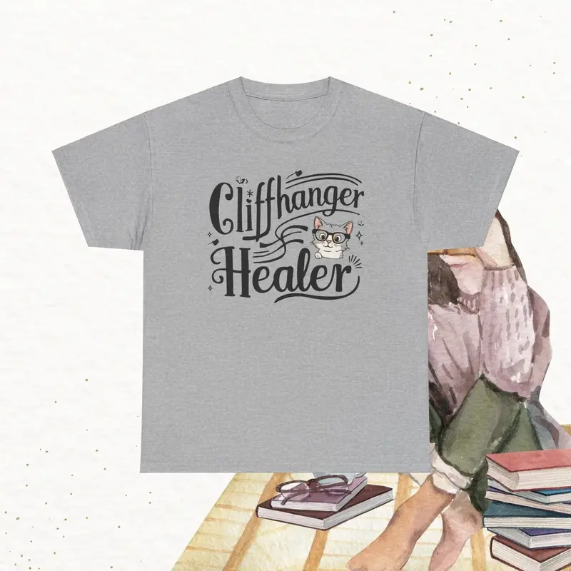 Book Lovers T-Shirt Cliffhanger Healer Cotton Tshirt 9