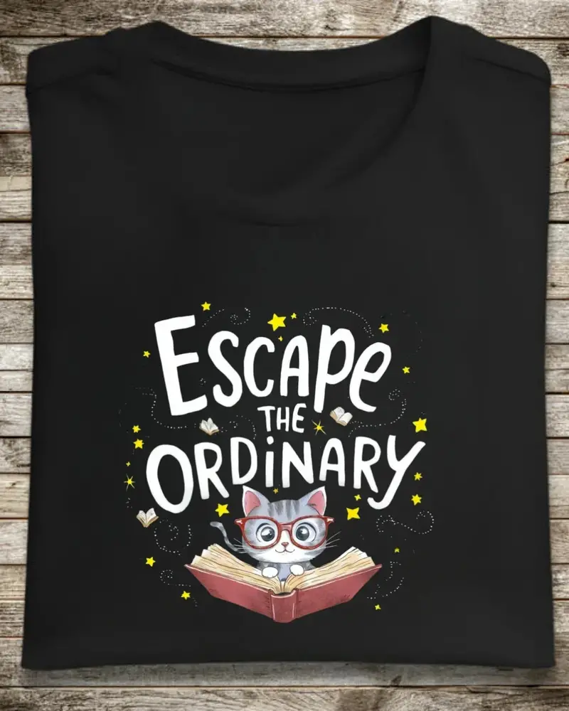 Book Lovers T-Shirt Escape The Ordinary Cotton T-Shirt 1
