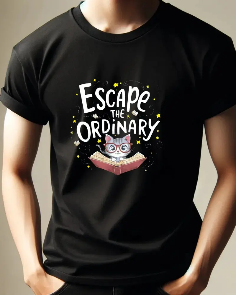 Book Lovers T-Shirt Escape The Ordinary Cotton T-Shirt 4