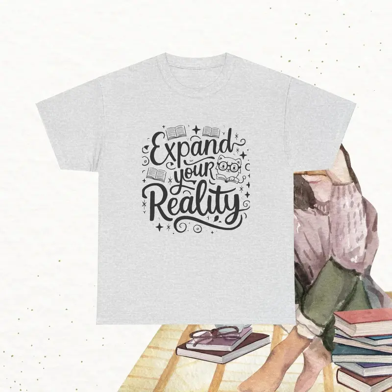 Book Lovers T-Shirt Expand Your Reality Cotton T-Shirt 6