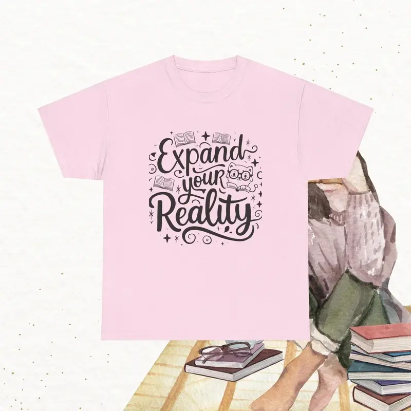 Book Lovers T-Shirt Expand Your Reality Cotton T-Shirt 7