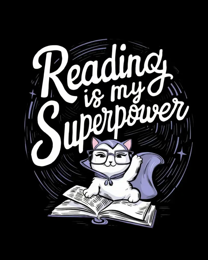 Book Lovers T-Shirt Reading Is My Superpower Cotton Tshirt 2