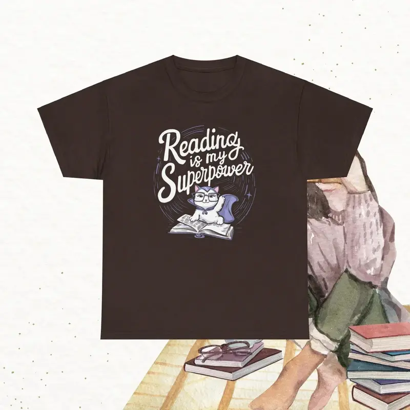 Book Lovers T-Shirt Reading Is My Superpower Cotton Tshirt 9