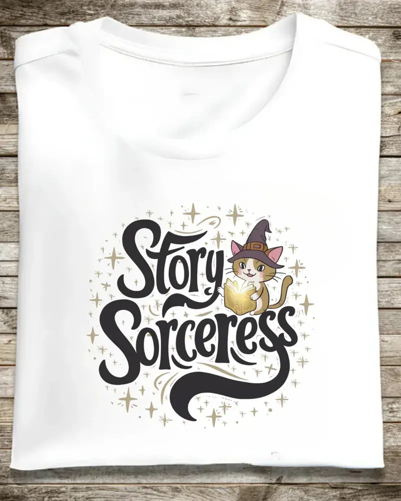 Book Lovers T-Shirt Story Sorcerer Cotton T-Shirt 1