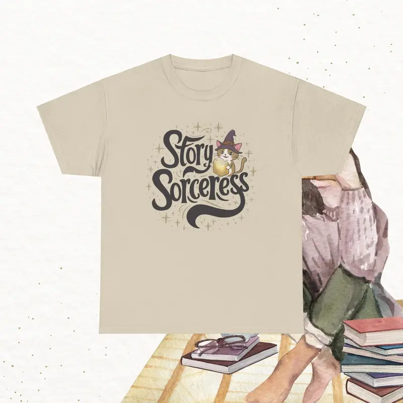 Book Lovers T-Shirt Story Sorcerer Cotton T-Shirt 10
