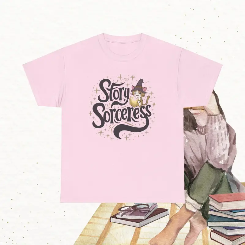 Book Lovers T-Shirt Story Sorcerer Cotton T-Shirt 7