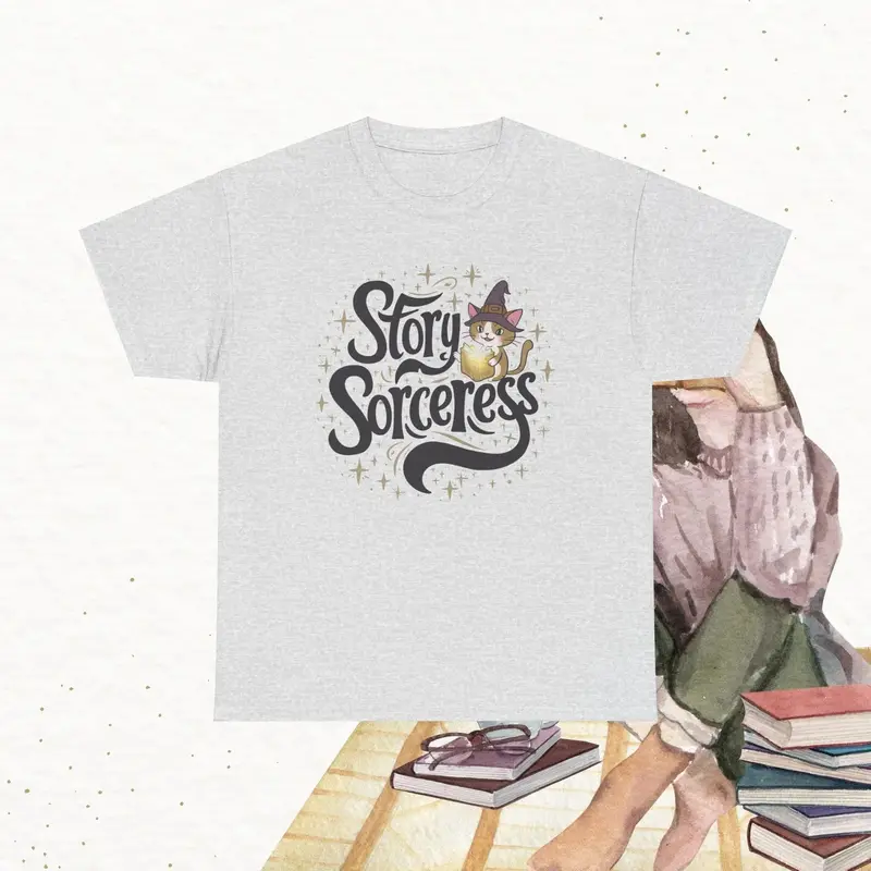 Book Lovers T-Shirt Story Sorcerer Cotton T-Shirt 9