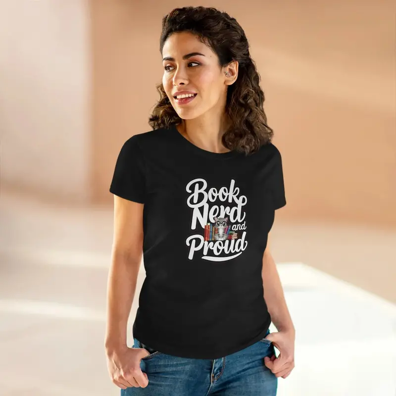 Book Nerd Proud Book Lovers Cotton Women T-Shirt 10
