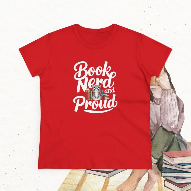 Book Nerd Proud Book Lovers Cotton Women T-Shirt 15