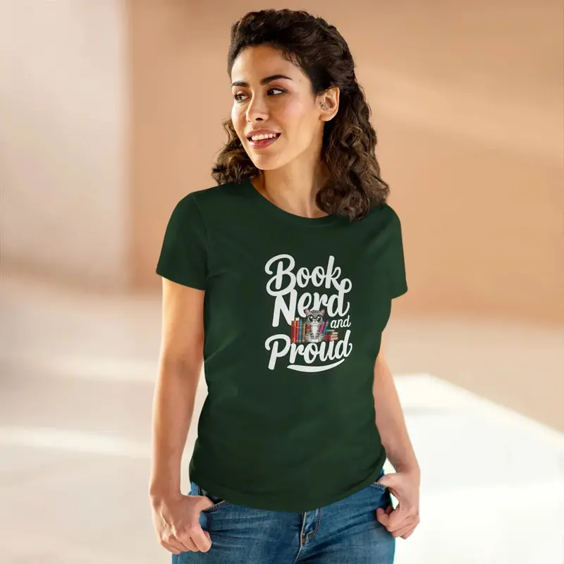 Book Nerd Proud Book Lovers Cotton Women T-Shirt 18
