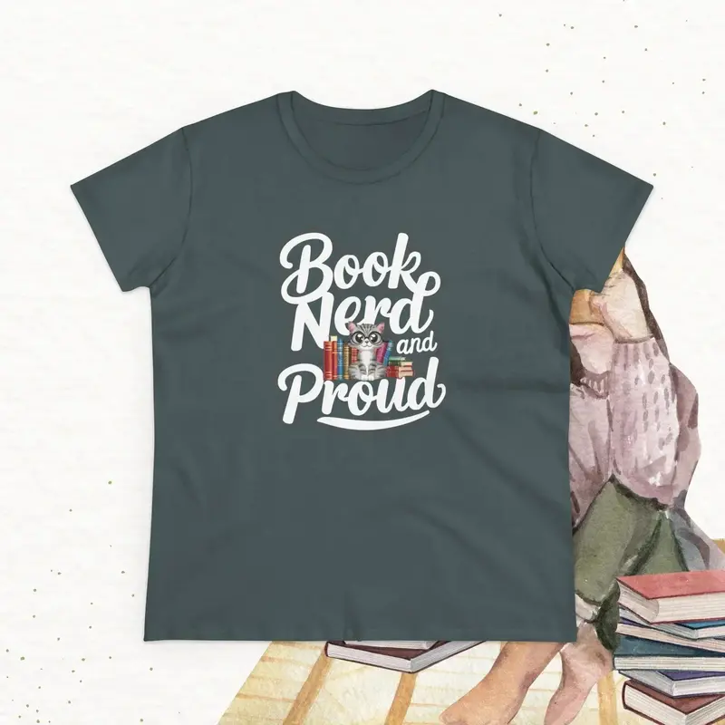 Book Nerd Proud Book Lovers Cotton Women T-Shirt 21