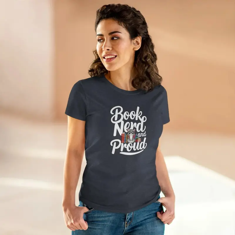 Book Nerd Proud Book Lovers Cotton Women T-Shirt 24
