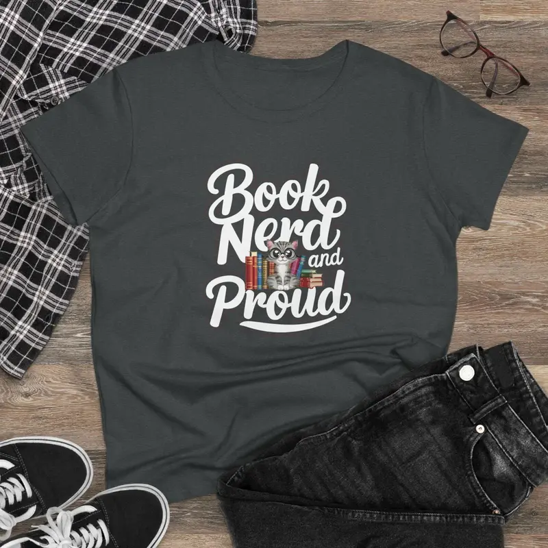 Book Nerd Proud Book Lovers Cotton Women T-Shirt 6
