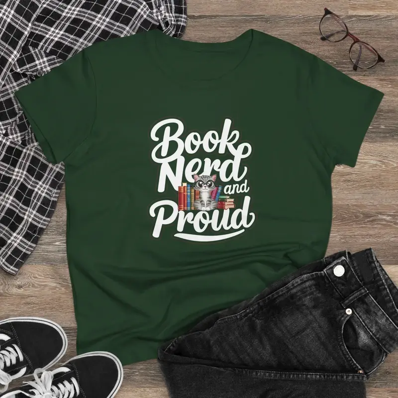 Book Nerd Proud Book Lovers Cotton Women T-Shirt 7