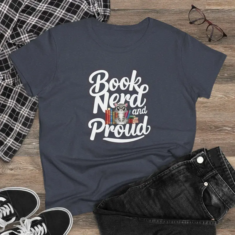 Book Nerd Proud Book Lovers Cotton Women T-Shirt 8