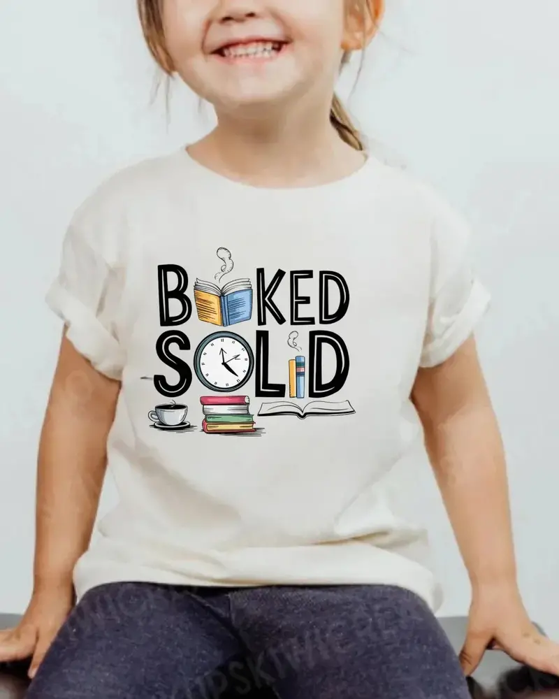 Booked Solid Kid Cotton Tshirt 5