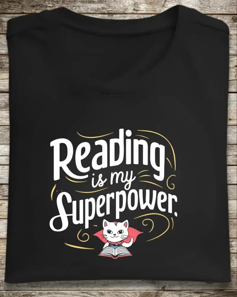 Books Lovers T-Shirt Reading Is My Superpower Tees 1