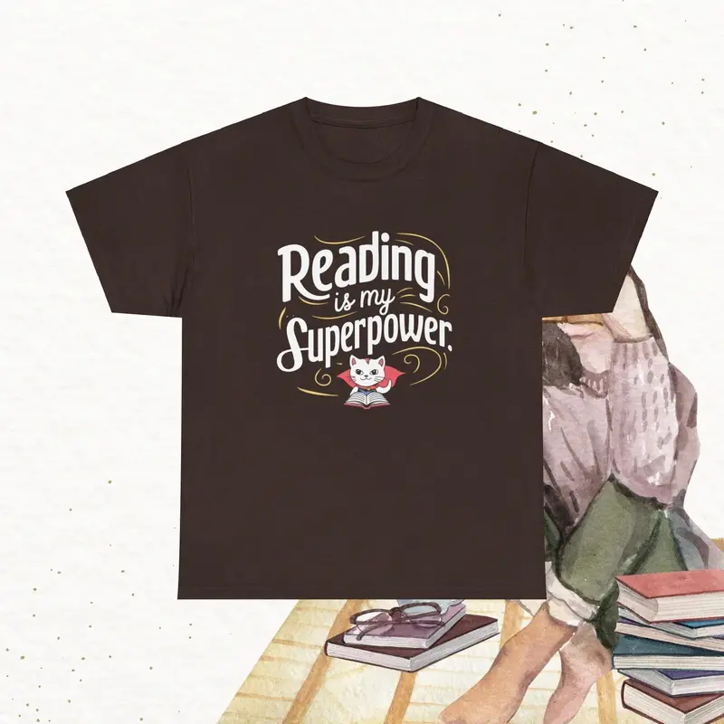 Books Lovers T-Shirt Reading Is My Superpower Tees 6