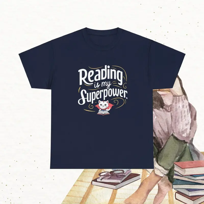 Books Lovers T-Shirt Reading Is My Superpower Tees 8