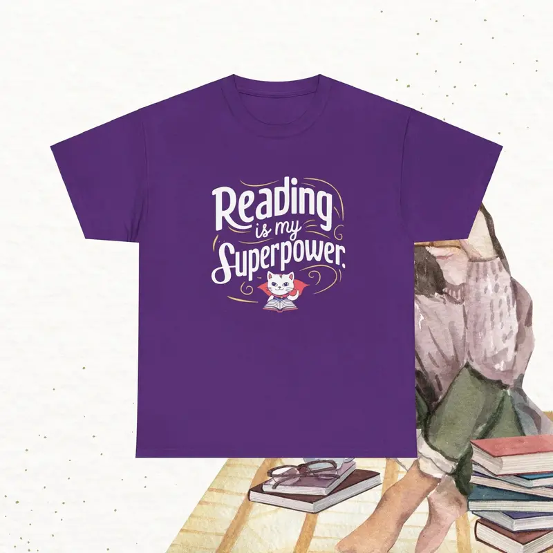 Books Lovers T-Shirt Reading Is My Superpower Tees 9