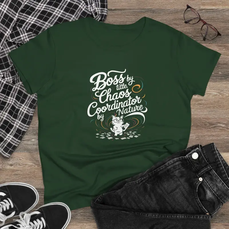 Boss By Title Chaos Coordinate By Nature Women Cotton T-Shirt 6