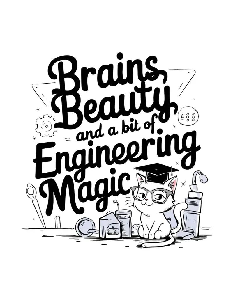 Brain Beauty & Bit Of Engineering Magic Cotton T-Shirt 2