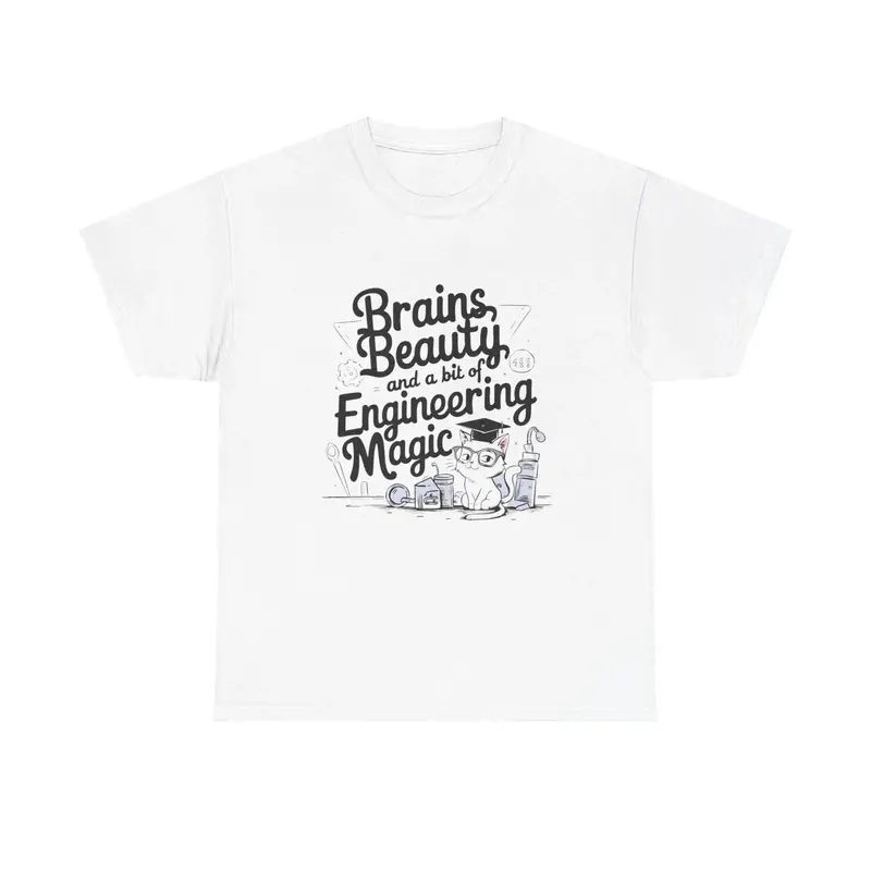 Brain Beauty & Bit Of Engineering Magic Cotton T-Shirt 5
