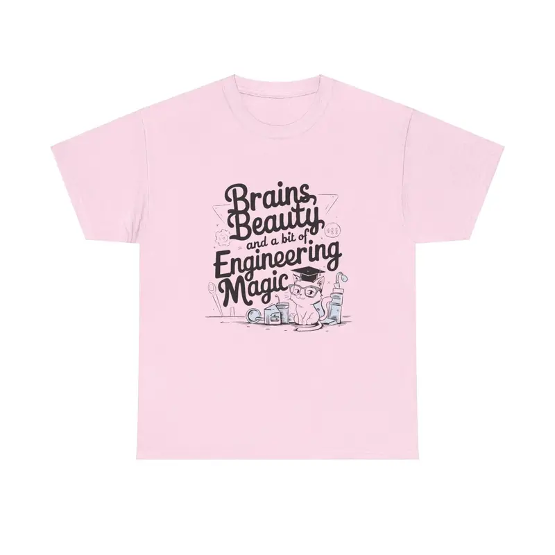 Brain Beauty & Bit Of Engineering Magic Cotton T-Shirt 6